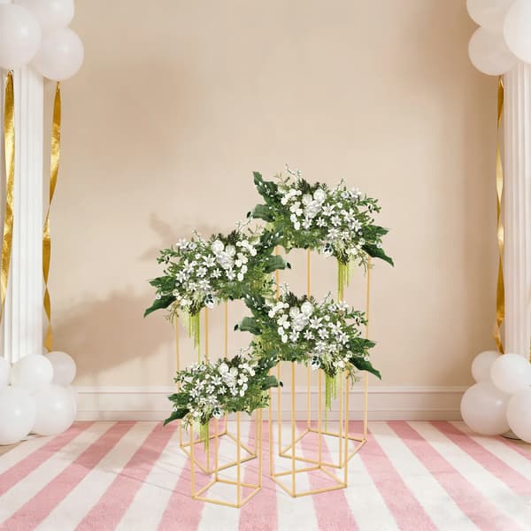 Blomsterstand, Moderne Geometrisk Design, Alsidig til Begivenheder,M, GUL