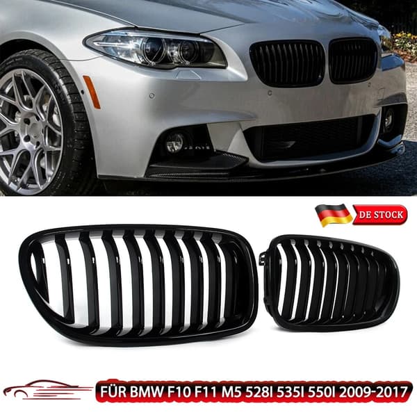 Frontbumpergrill, Racing Design, Direkte Erstatning,Glans Sort