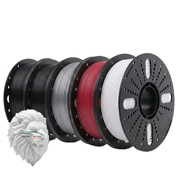 3D Filament, PETG Materiale, 1,75 mm Diameter,2BK 1WT 1GY 1RD