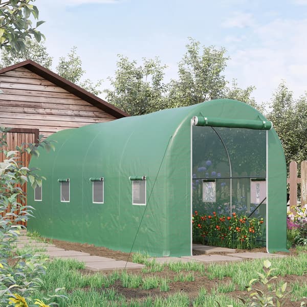 Växthus, Robust Konstruktion, Förbättrad Ventilation,armégrön