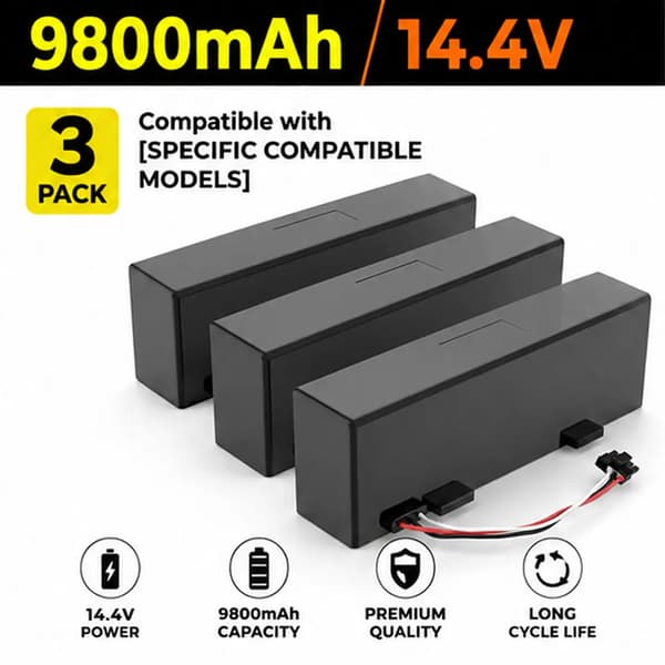 Robotstøvsuger Erstatningsbatteri, 8V, 9800mAh,9800mAh- 3PCS
