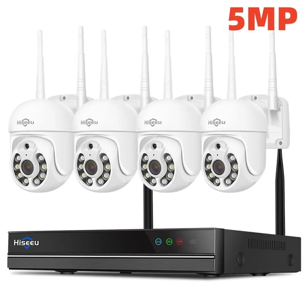 Sikkerhedskamera System, WI-FI Forbindelse, Nattesyn,Ingen-a, 10CH5MP PTZ 4 Kamera