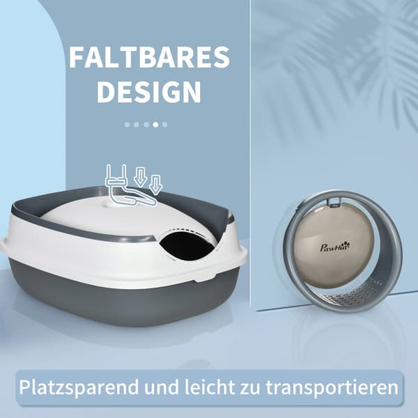 Kattebakke, Nem at Rengøre, Lukkede Design,GRÅ
