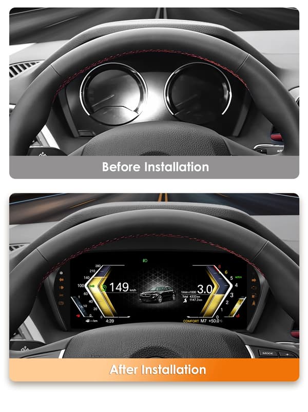 Dashboard Panel, 12,3 Tommer HD Skærm, Realtids Køredata,klynge