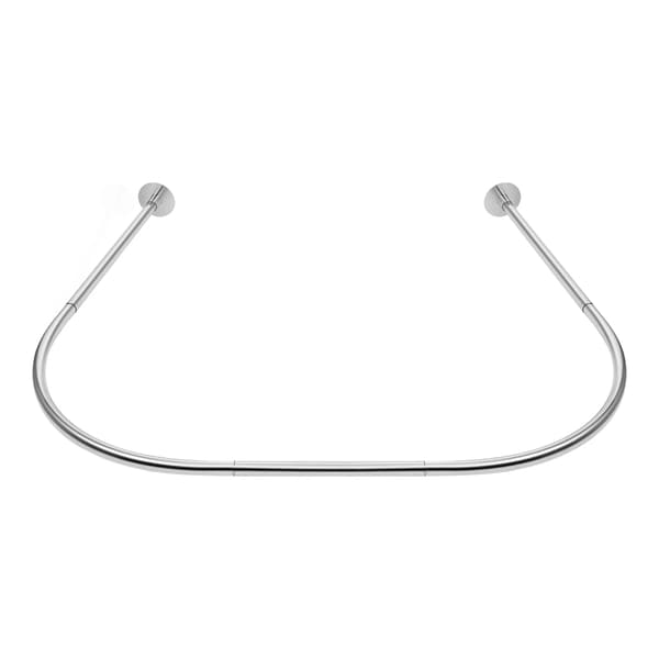Duschdraperistång, U-formad, Hållbar Rostfritt Stål,Silver