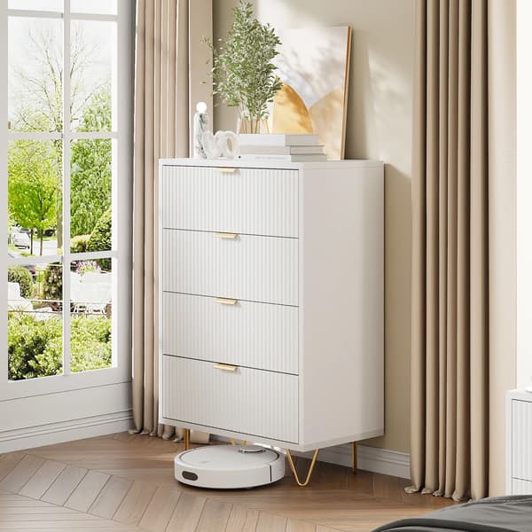 Byrå, Modern Design, Rymlig Förvaring,VIT