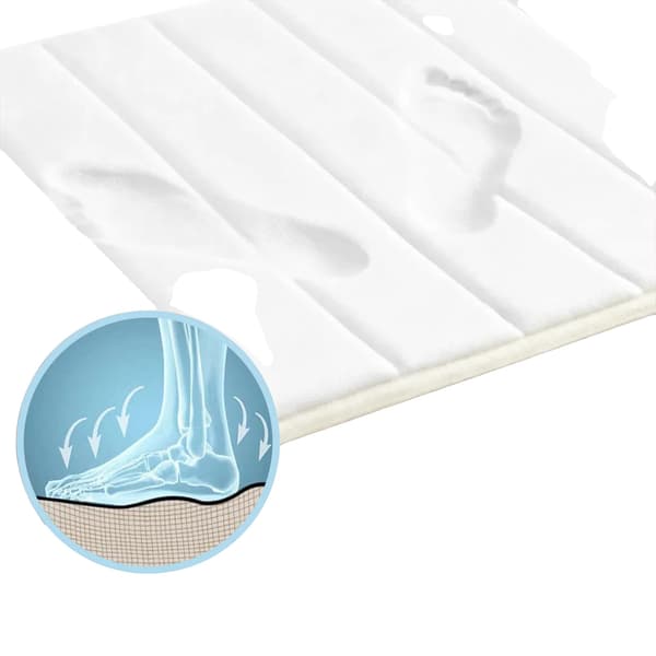 Badmatta, Halkfri, Snabbtorkande,VIT-a, 3PC Set