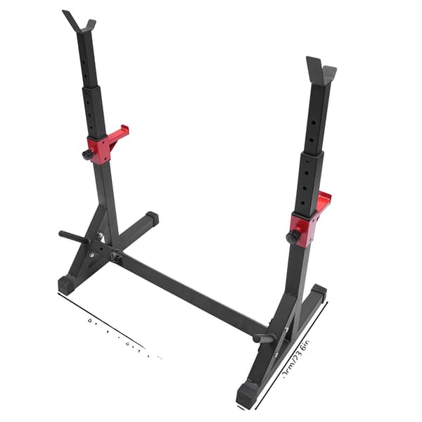 Squat Rack, Justerbar Højde, Holdbar Konstruktion,sort