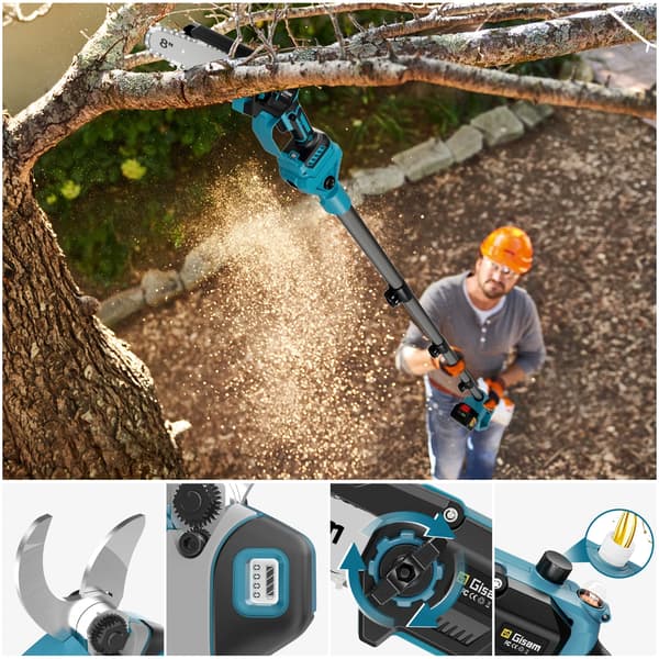Elektrisk Kedjesåg, 4-i-1 Mångsidighet, Ergonomisk Design,2 Batteri