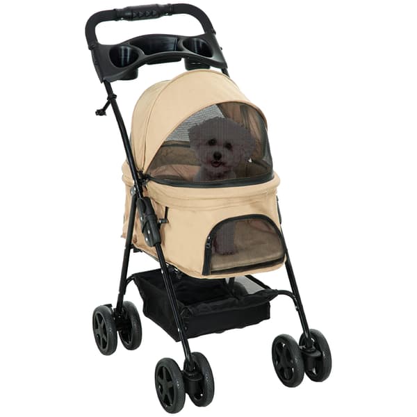 Hundetransportør, Sammenklappeligt Design, Robust Materiale,Te Brun