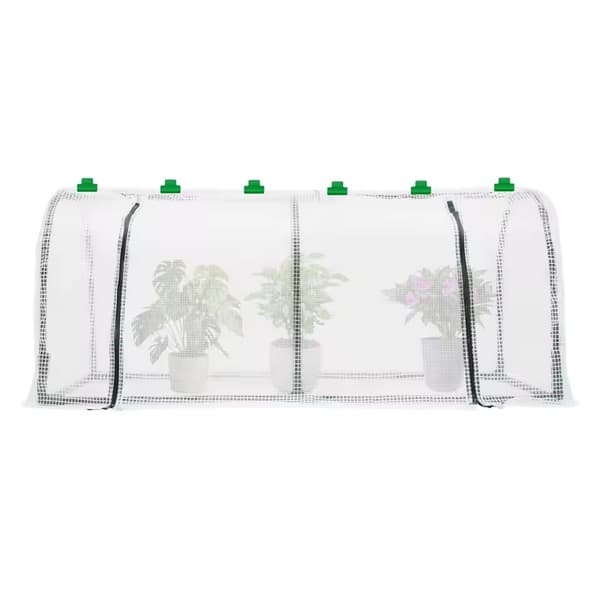 Drivhus, Højkvalitets PE, 4ft x 2ft x 5ft, Rivfast design, Vandtæt, Rustbestandig ramme