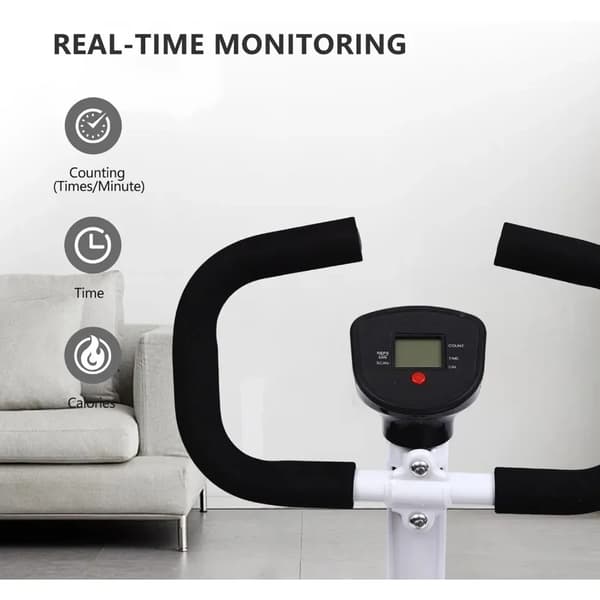 Træningsstepper, Justerbar med Modstandsbånd, Realtidsdisplay,sort