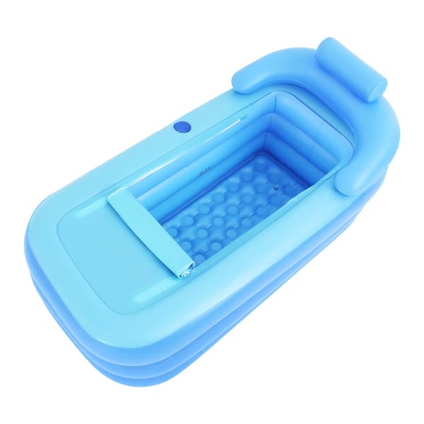 Oppustelig Badekar, Komfortabelt Design, Holdbart PVC Materiale,Blå