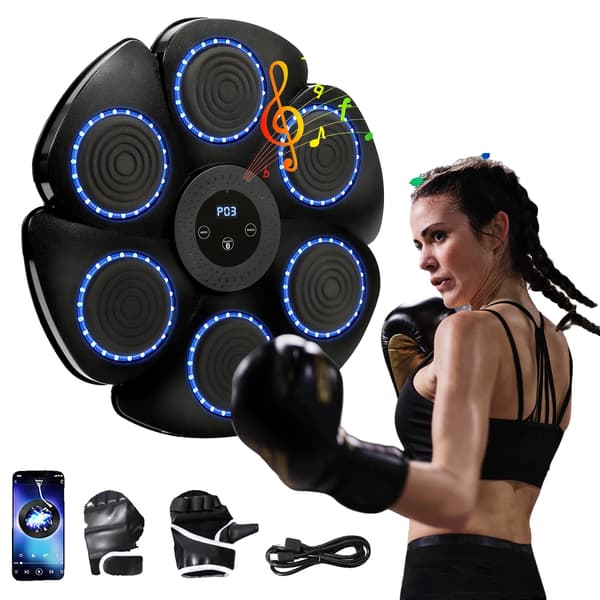 Smart Boksemaskine, Bluetooth-forbindelse, Justerbare rytmemodi,sort
