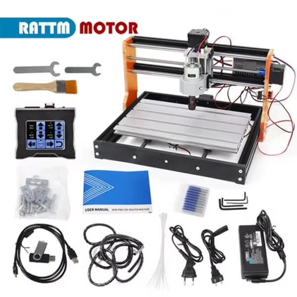 CNC Graveringsskärare, GRBL Kontroller, 3-Axis Stöd,Touch controller-a, 10W-b