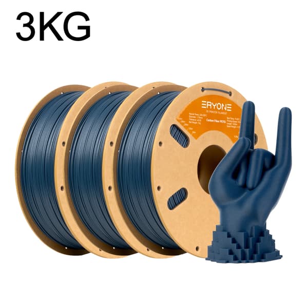 3D-printer filament, kulfiber materiale, 320 meter længde,PETG-CF Blå