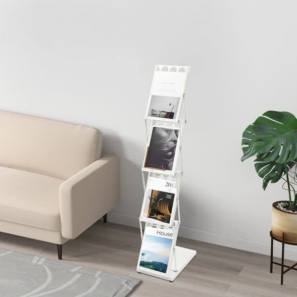 Tidningsställ, Fällbart, Flerfaldigt Design,Vit