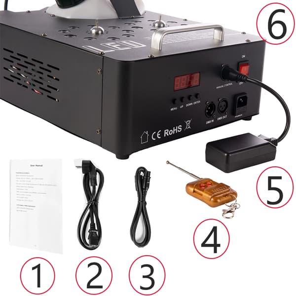 Sumukone, DMX-ohjaus, Korkea savupäästö,220v 2000w EU