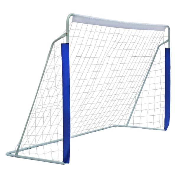 Fodboldmål, kraftig stålramme, vejrbestandigt net,Blå