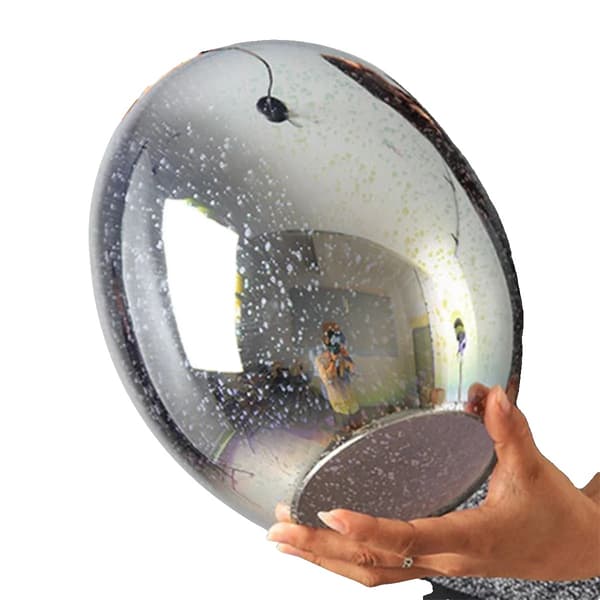 Krona, 3D Glasdesign, Justerbar Höjd,Silver