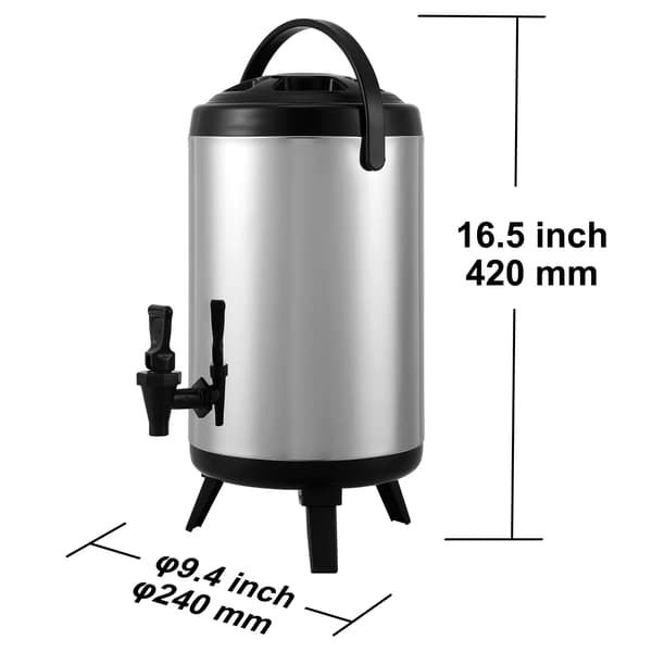 Drikkevaredispenser, Isoleret Rustfrit Stål, Stor Kapacitet,2 gal