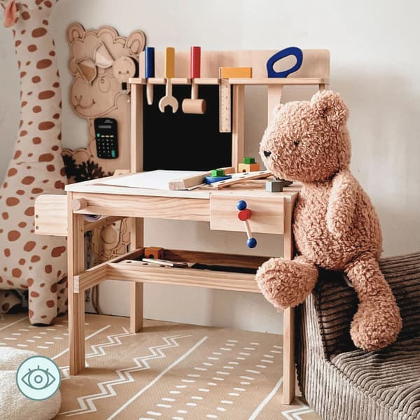 DIY Værktøjsværksted Sæt, til børn, 75 Elementer, Montessori Uddannelseslegetøj,Multifarvet