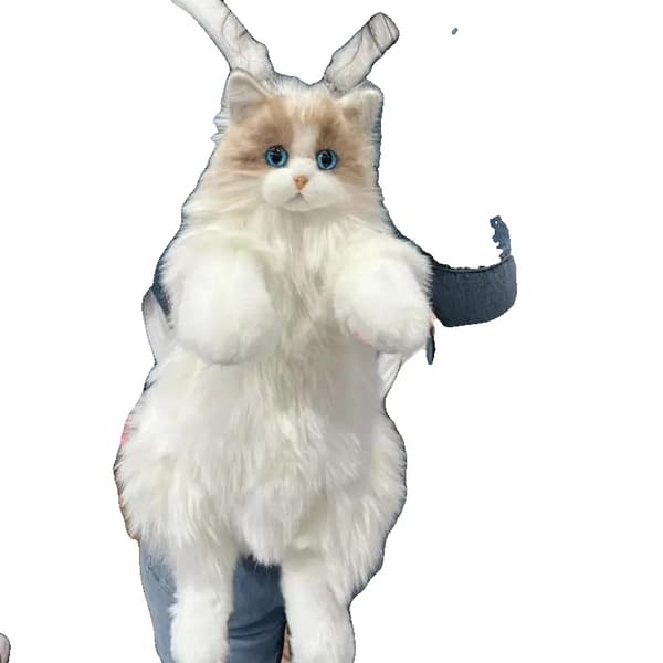 Plush rygsæk, Kawaii kat design, Justerbare stropper,A2
