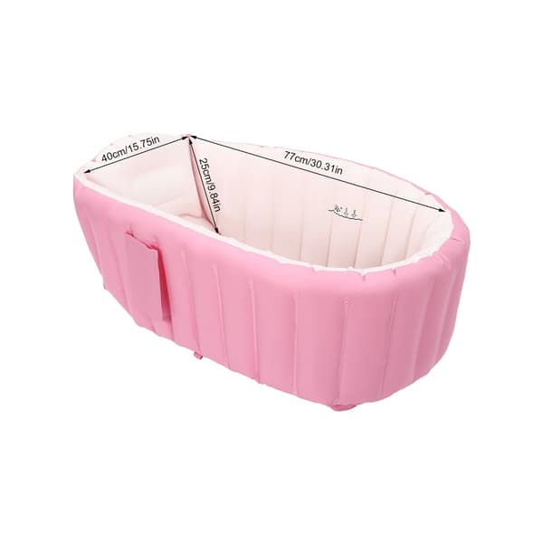 Oppustelig Badekar, Bærbart Design, Nem Opsætning,Pink