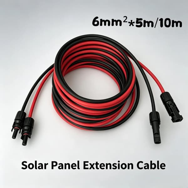 Solförlängningskabel, förzinkad koppartråd, UV-beständig isolering,5m
