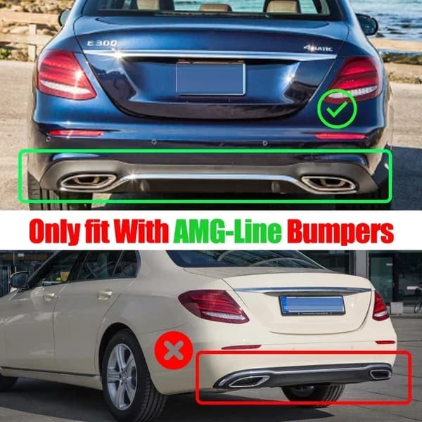 Bakre stötfångardiffusor, AMG E53-stil, förbättrad estetik,som visas