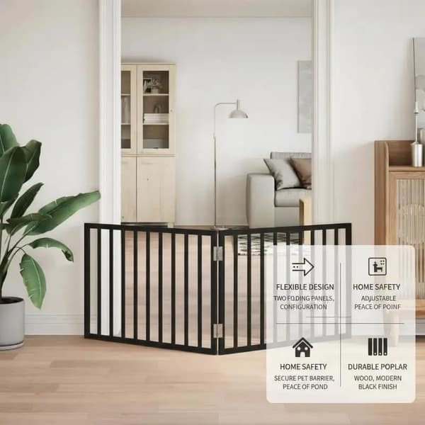 Hundegitter, Udvideligt Design, Robust Materiale,sort