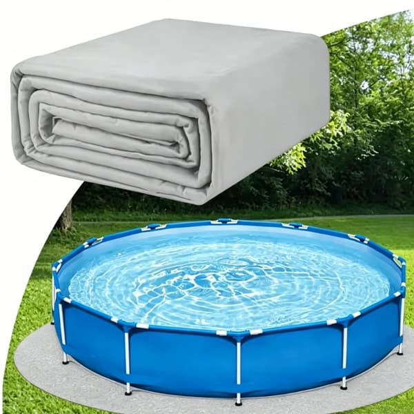 Poolbundklæde, Holdbart Materiale, Nem Installation,Gris