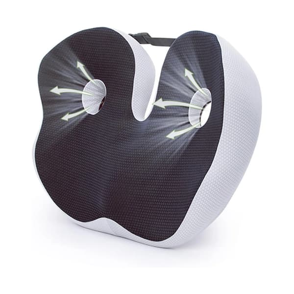 Ortopædisk pude, ergonomisk design, justerbar bredde,sort