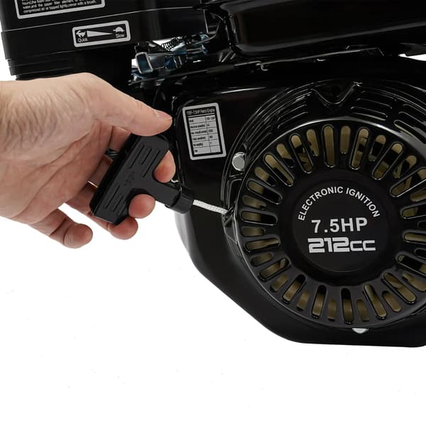 Benzinmotor, 7,5 HK, luftkølet 4-taktsmotor,sort