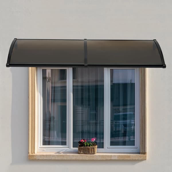 Ark Rainshed, Holdbart Aluminiumlegering, Moderne Design,sort, 200X60cm