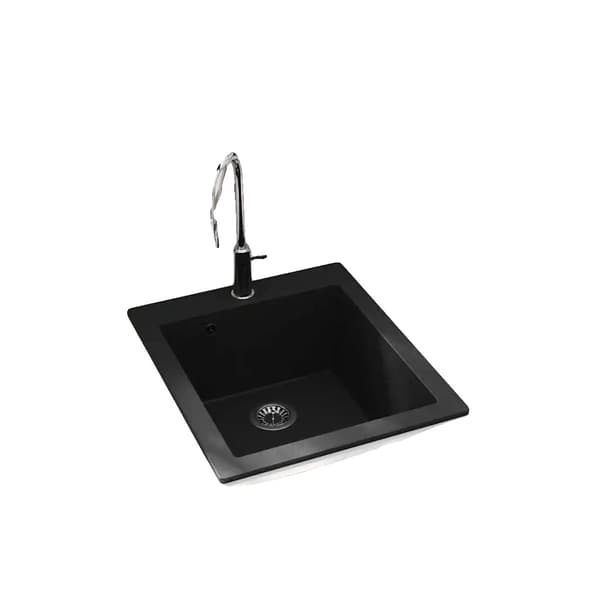 Køkkenvask, Undermount Design, Ridsefast Overflade,Sort