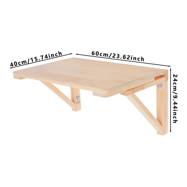 Foldbart Bord, Pladsbesparende Design, Robust Konstruktion,Træfarve