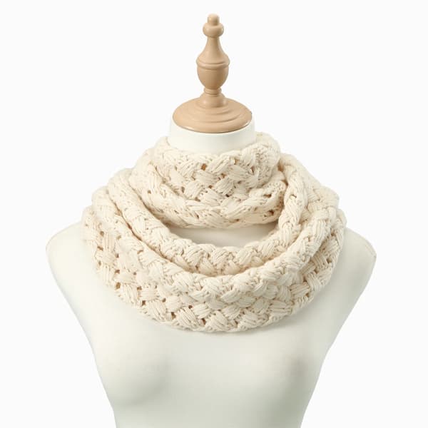 Cirkulær Halstørklæde, Varm Strikket Design, Modeaccessory,WB134-01