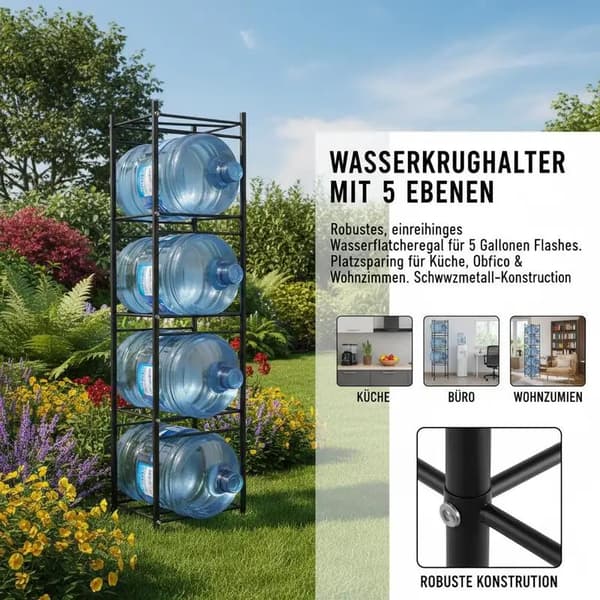 Vattenkanna Ställ, Rymmer 5 Flaskor, Kompakt Design,Typ1