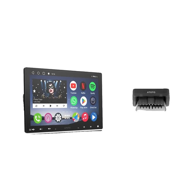 Bilstereo, Skærmstørrelse, Navigationssystem,Otte Core-c, med OBD2 Scanner