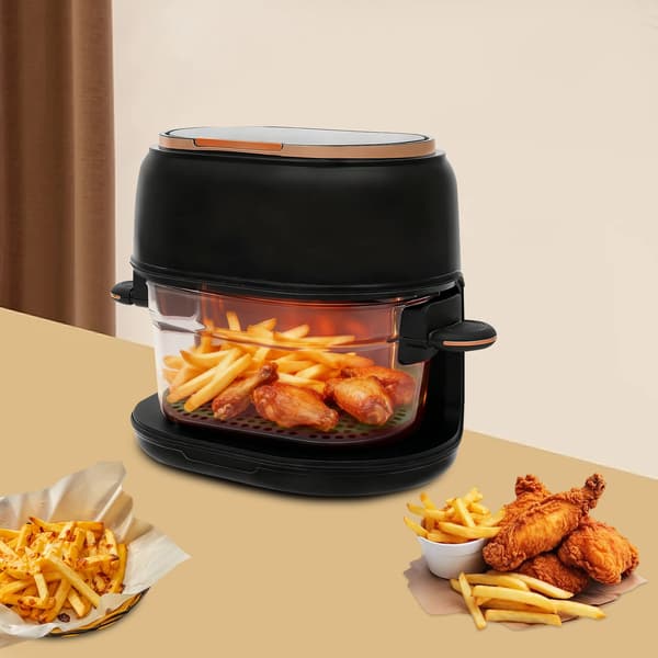 Air Fryer, Touch Screen, Stor Kapacitet,sort