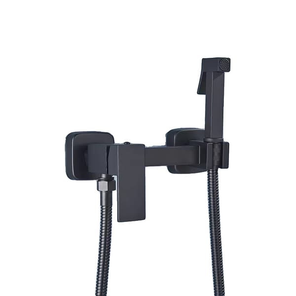 Bidet Sprayer, Rustfrit Stål, Væghængt,Matte Black A