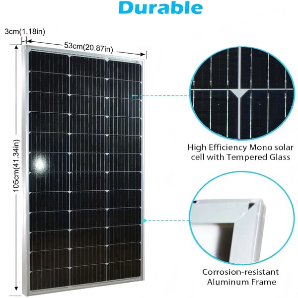 Solpanel, Hög Effektivitet, Hållbar Design,1st 120w panel