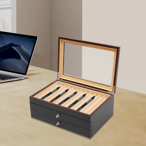 Pen Opbevaringsboks, 34 Rum, Elegant Design,sort