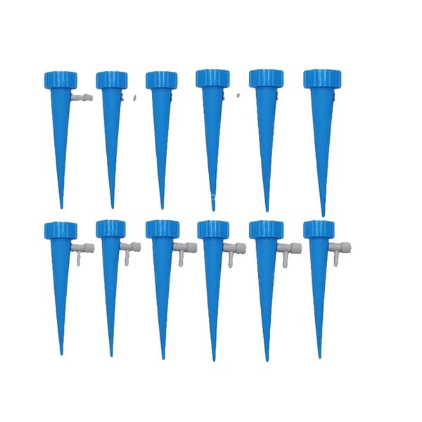 Droppbevattningssystem, Automatisk Vattning, Justerbar Flödeskontroll,12PCS-Blå