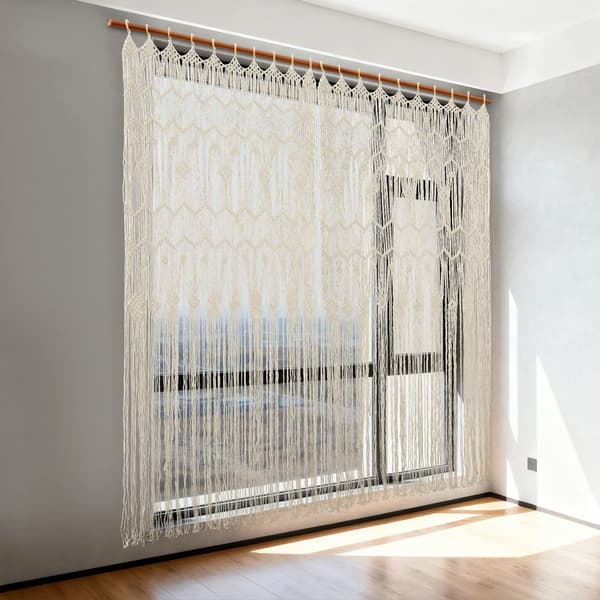 Rummdivider, Boheme Stil, Håndvævet Design,HVID