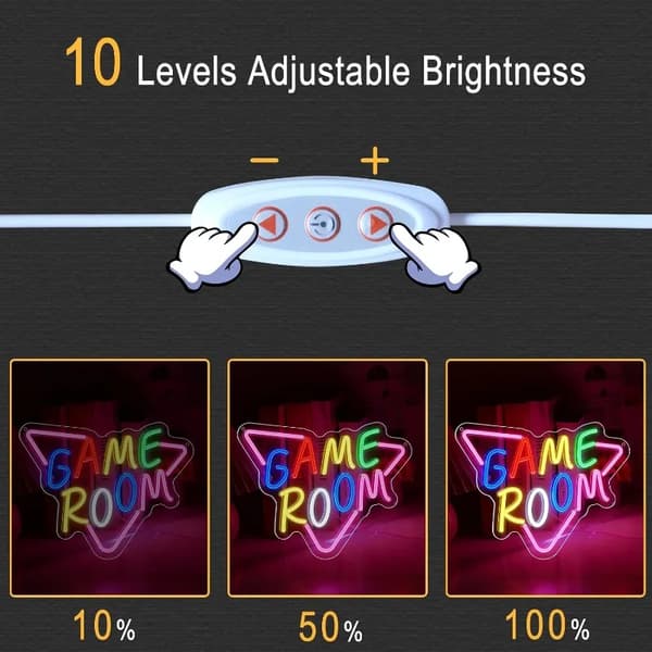 Neonskylt, dimbar LED, USB-driven,37x29cm