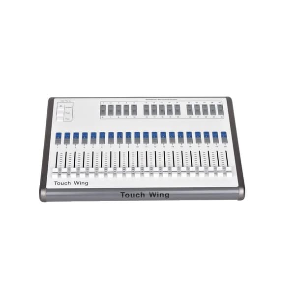 DMX Lysestyringskonsol, Berøringsinterface, Omfattende tilslutningsmuligheder, Programmerbare multifunktionsknapper, Berøringsvinge, Kartonpakke