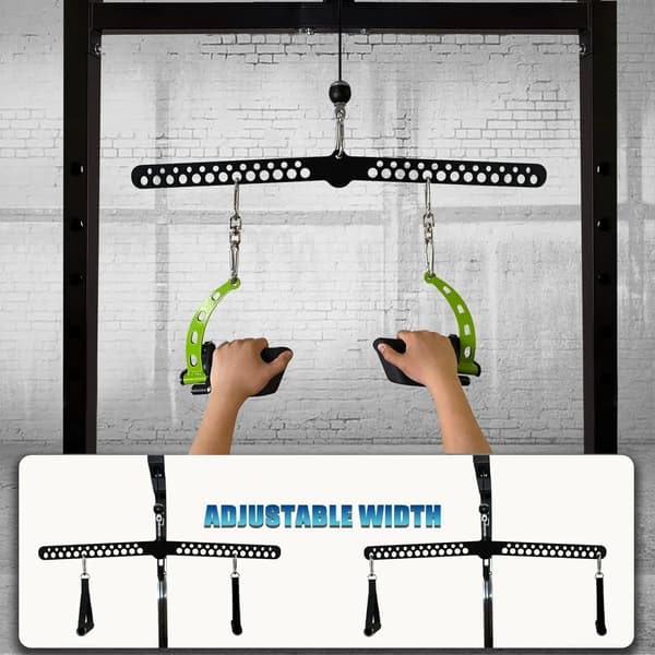 Lat Pulldown Bar, Tungt Stål, Multi-Grepp Design,KORT PLATTA STÅNG 77CM