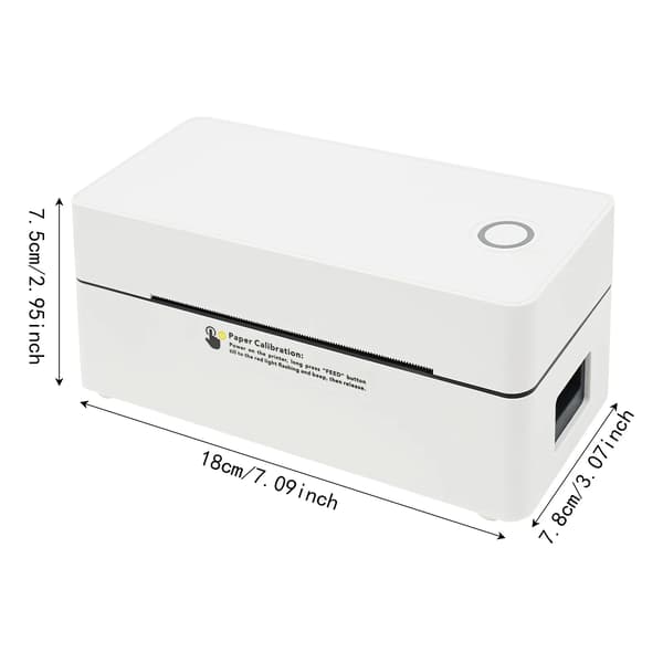 Etiketteprinter, højhastighedsudskrivning, Bluetooth- og USB-forbindelse,HVID